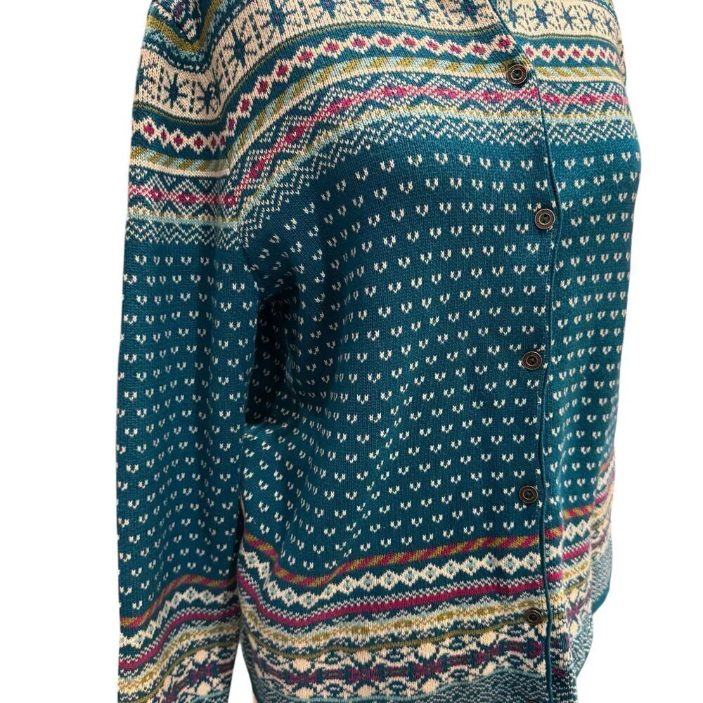 Christopher & Banks Fair Isle Cardigan Sweater – Size Large (NWT) - Picture 3 of 6